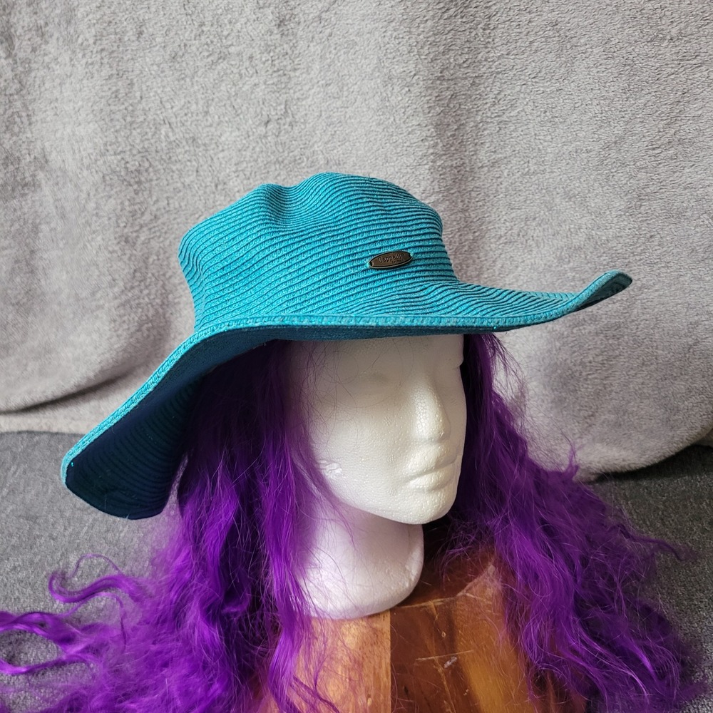 Cappelli‎ blue straw hat logo detail adjustable resort vacation travel summer